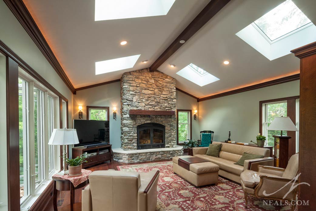 Den addition fireplaces in Sycamore Township, OH.
