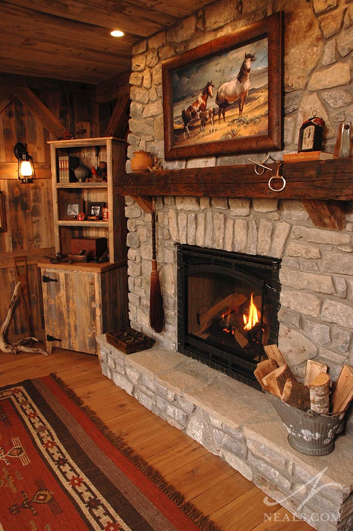 Barn room fireplace in Villa Hills, KY.